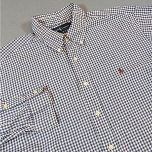 Ralph Lauren Classic Fit Button Down Shirt Mens XL Gingham Long Sleeve Casual